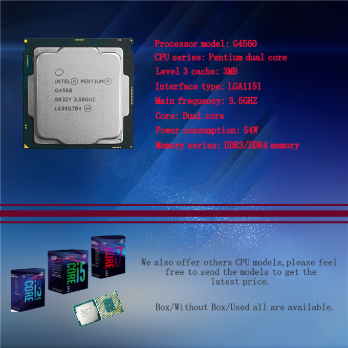 Computerteile Pentium G4560 3.5GHz CPU für LGA-Motherboard 1151